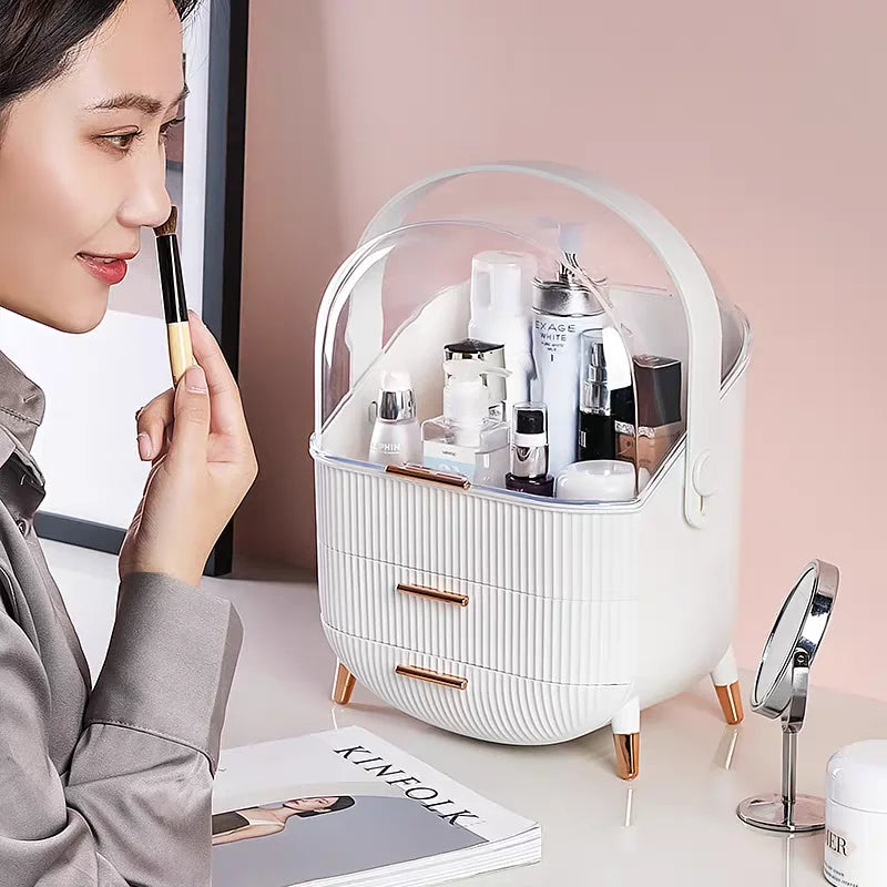 Cosmetics Display Cabinet Storage Box Drawer Dustproof Makeup Brush Large Capacity Storage Box Practical Home Collection Items
