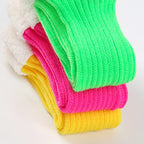 Winter Christmas Ladies Warm Ribbed Knit Leg Warmers Womens LegWarmers Polar Fleece Neon Colored Boot Cuffs for Festive Occasion