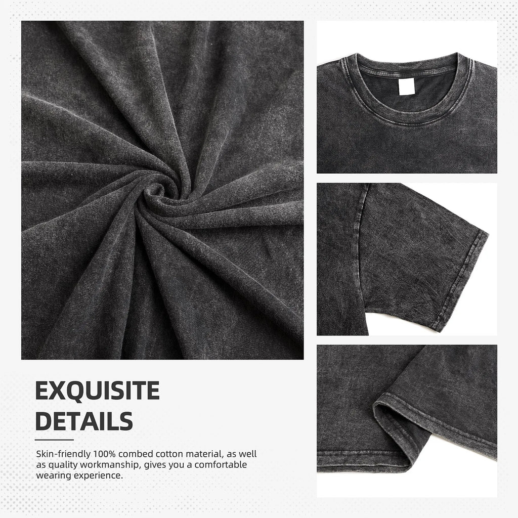 Men's T Shirt Pink-Panthers Drinking Washed T-Shirts Hippie  Beach Tee Shirt Y2K Funny Design Casual Clothing Hot Sale