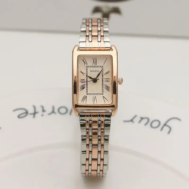 Watches for Women Rectangular Roman Scale Ladies Steel Strap Watch Fashion Trend Thin Strap Quartz Wristwatches Relogio Feminino