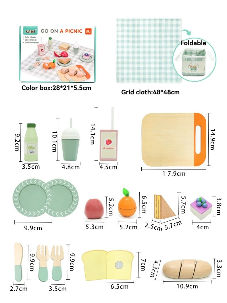 wooden Kitchen toy wooden tableware Food Sets toy  role play Educational Cosplay preschool gifts for kids Kitchen Accessories