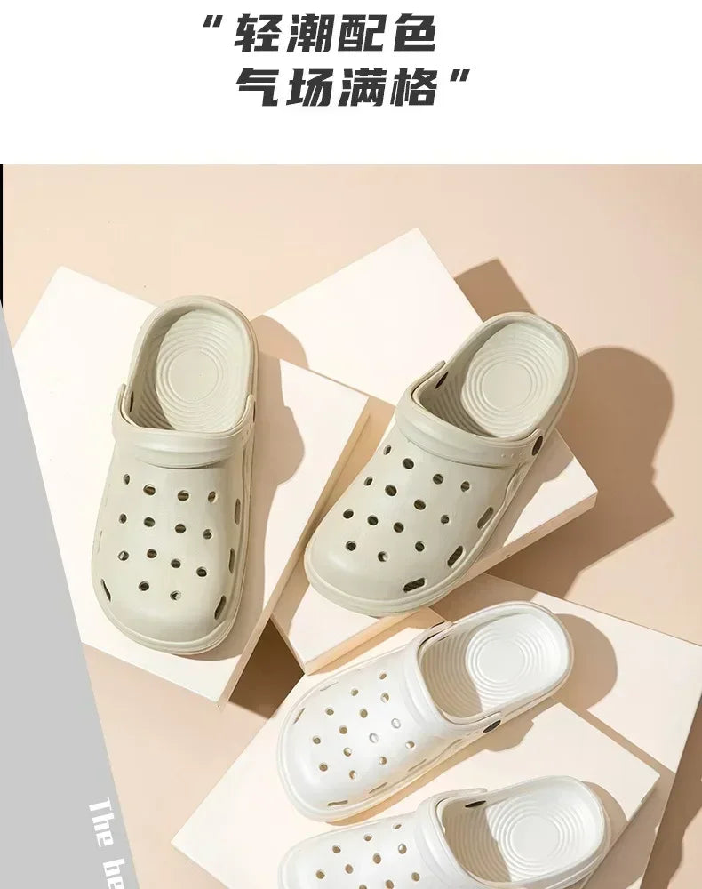 Womens House Slippers Casual Garden Clogs Outdoor Wide Toe Shoe for Ladies Men Sandalia Non Slip Indoor Outdoor Shoes