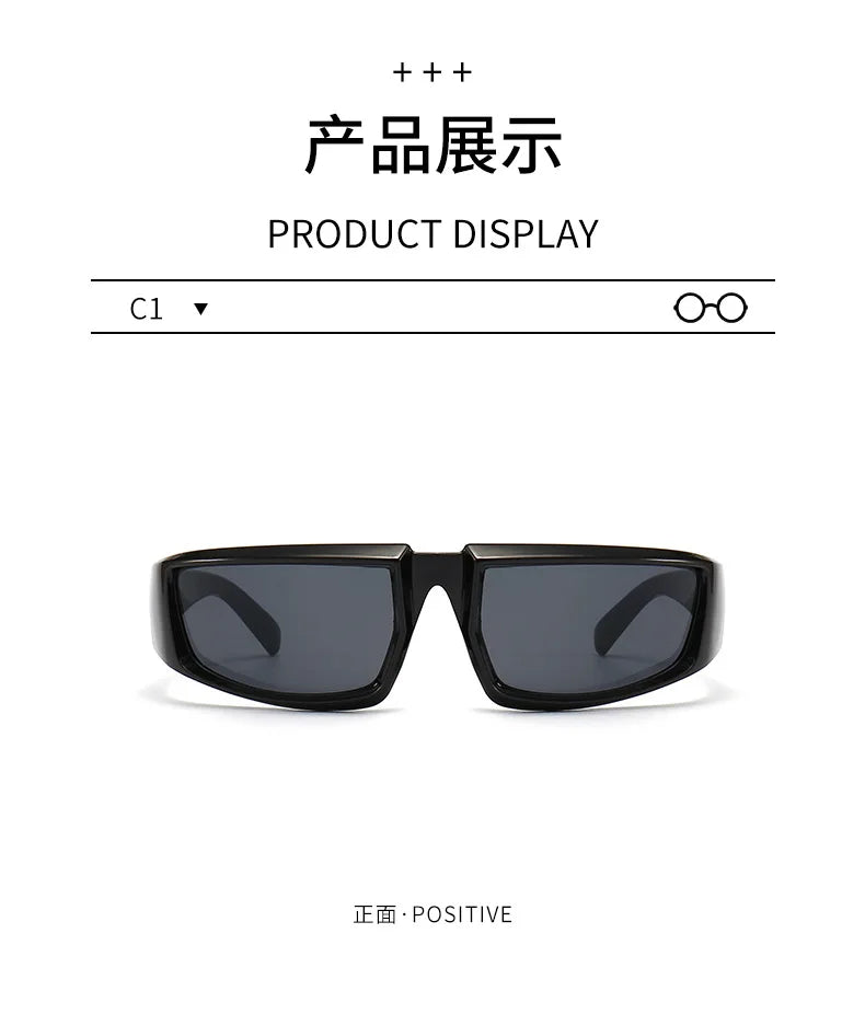 Future Science Technology Sense Sunglasses Men Women Concave Shape Sun Glasses Cool Punk Style Pair Summer Sports T206