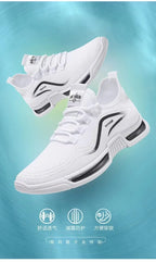 Men's sports shoes 2025 summer new sports trendy shoes anti slip casual running shoes breathable and comfortable white shoes