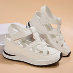 Women's Fashion Sandals, Comfortable, Solid Color, Open-toe, Artificial PU Upper/Lining/Insole, Multifunctional Beach Loafers