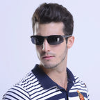 Fishing Sport Sunglasses Men Polarized UV400 Aluminum Rectangle Rimless Sun Glasses Photochromic Night Vision Eyewear