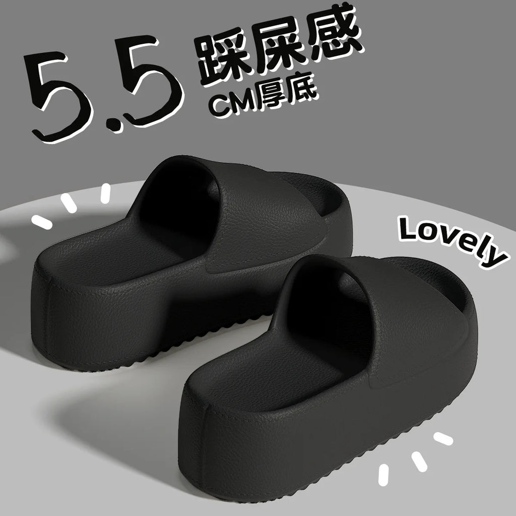 Women's Slippers for Summer Outdoor Wear, Non-slip, Thick-soled To Make You Look Taller, Cool Slippers for Home and Indoor Use