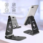 Mobile Phone Holder Seat Desktop IPAD Tablet Charging Base Double Adjustable Shelf Home Storage Holders Mobile Phone Accessories