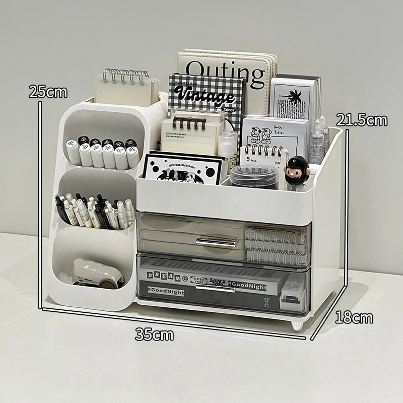 Transparent Cosmetic Storage Box Desktop High-End Dustproof Cover Carents eup Skincare Lipsti Organizer Box