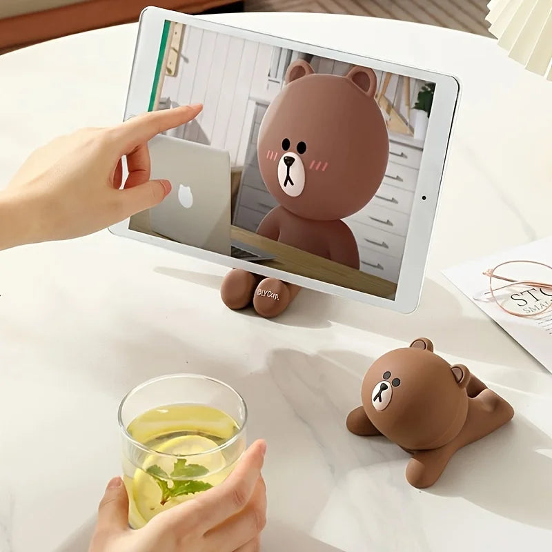 Adjustable Cartoon Character Mobile Phone Holder - Novelty Desktop Accessories，Perfect Gift for Teenagers and Adults