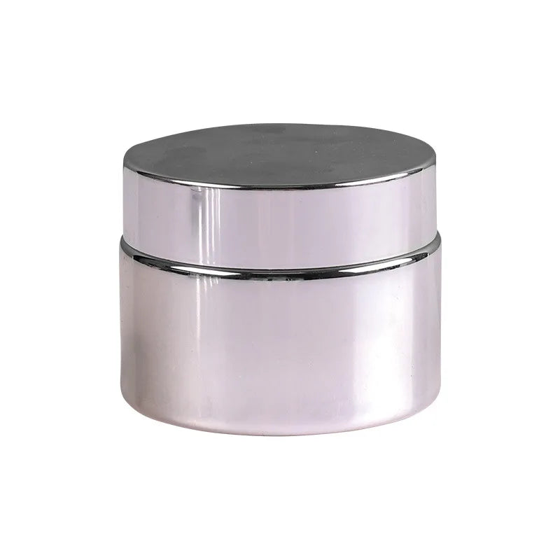 Cosmetic Jar 5-50g Face Cream Glass Bottle Silver Glass Cream Jar Cosmetic Container Empty Nail Glue Jar Travel Makeup Container