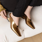 Women's Slippers 2025 New Summer Luxury Fashion Sandals Cover Toe Mid High Heels Rubber Sole Slippers Women's Shoes Sandals