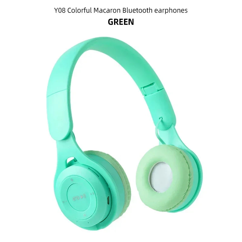 Headphones Kids Wireless Bluetooth Earphones Stereo Foldable Helmets Gaming Headsets Over-ear Headphones for Android ios Music