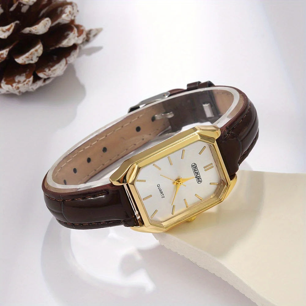 2pcs/Sets Couple Watches Casual Business Watches Analog PU Leather Quartz Wristwatch Ideal for Gifts To Men Watch & Women Watch