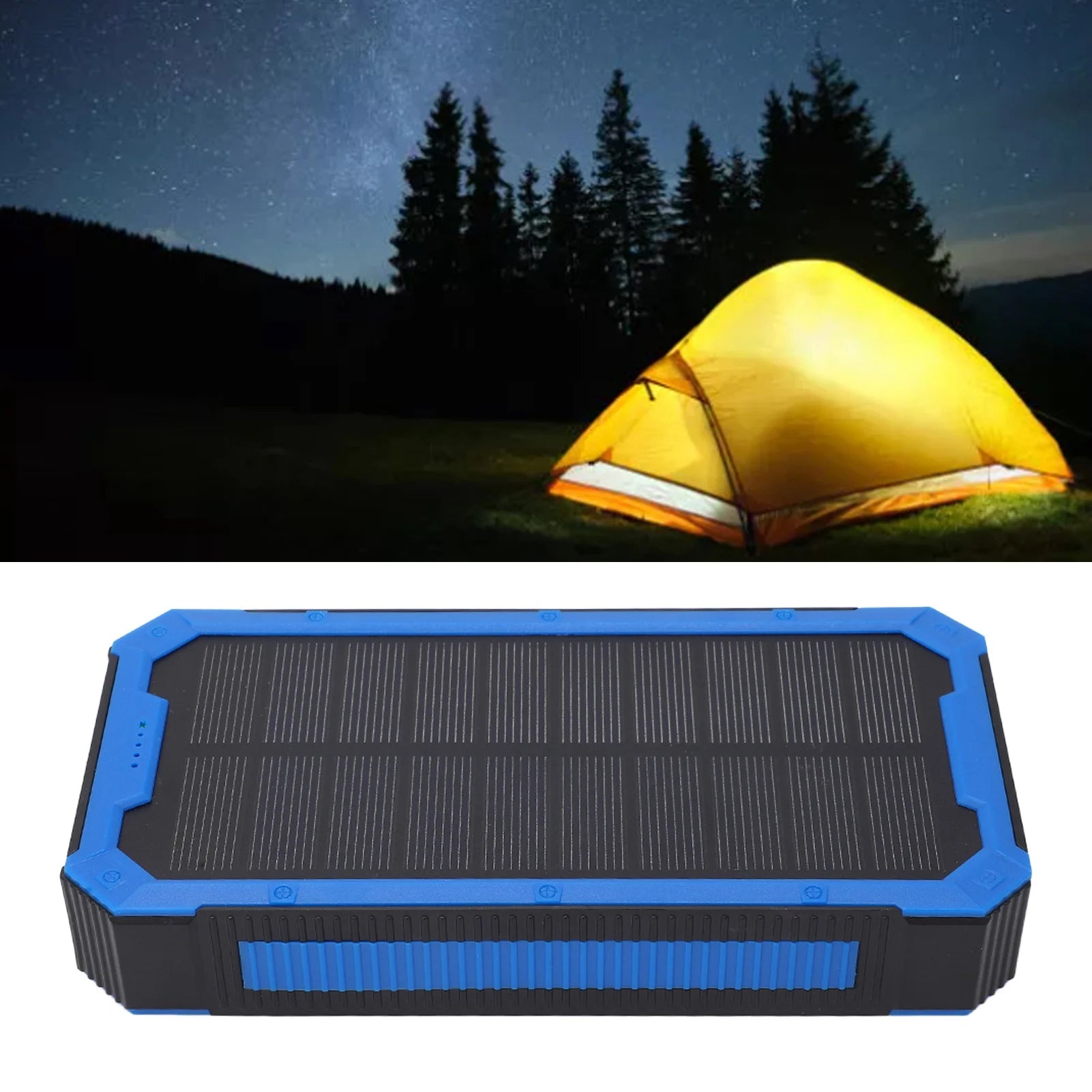 Solar Power Bank 36800mAh 36LEDs 4 USB Output Type C  Input Solar External Battery for Outdoor Camping Solar Power Bank