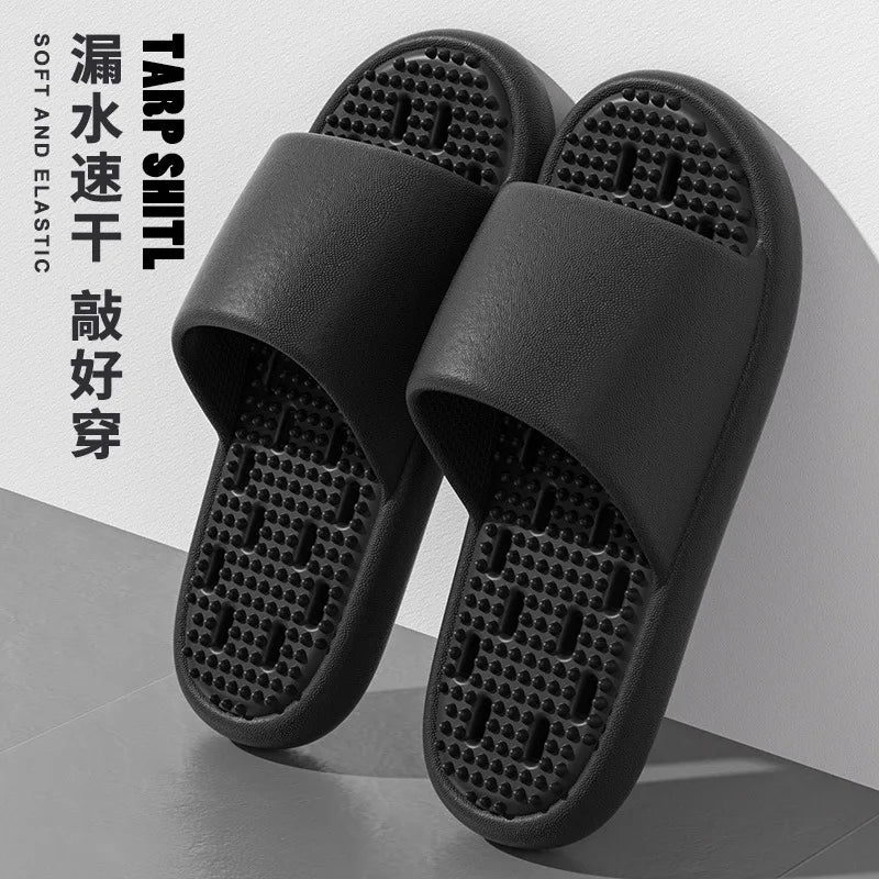Bathroom slippers for women: Quick-drying, anti-slip, hollowed-out, comfortable to step on, massage for couples, for men