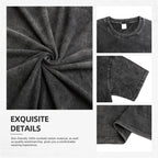 Men's T Shirt Add Design Washed T Shirts Hippie Custom DIY Made Your Image Beach Tee Shirt Y2K Retro Loose Cotton Tops Present