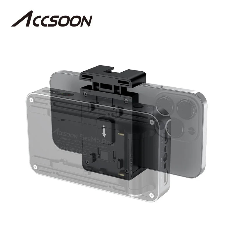 Accsoon accessories mobile phone holder supports Seemo, Seemo pro, Seemo 4K, with cold shoe interface and screw port
