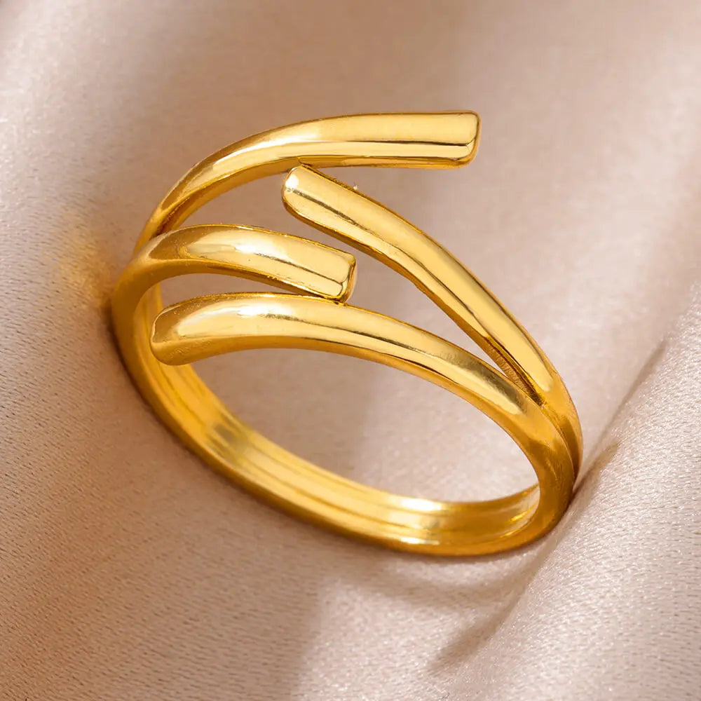 Stainless Steel Rings for Women Adjustable Ring 2024 New in Female Vintage Wedding Aesthetic Jewelry anillos mujer