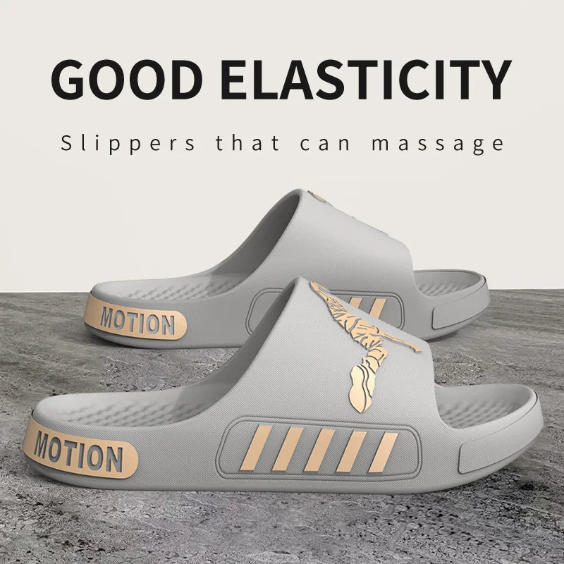 Men's slippers for outdoor wear, summer home, thick soled shower, anti slip sports, cool slippers for cooldown
