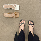 High Heels Comfortable New Summer Solid Leather Slippers Female Shoes Women Shoes Woman Fashion Cool Mules Slides Flip Flops