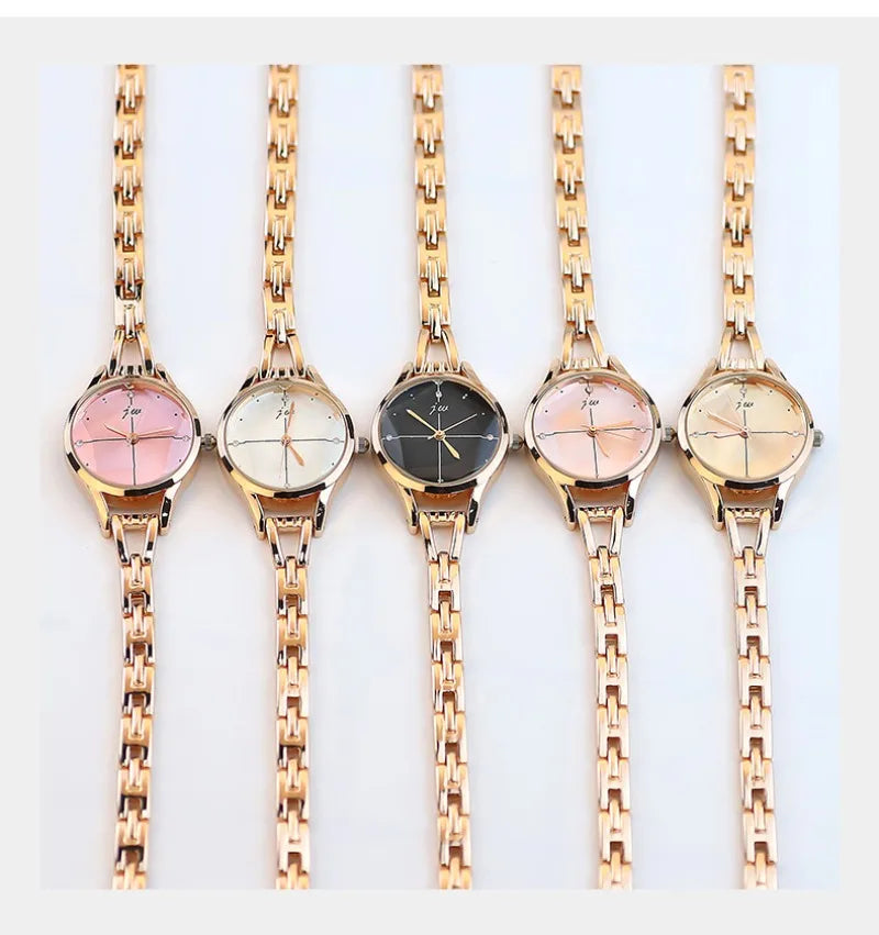 Women's Watches Elegant Woman Watch Quartz Gifts for Women Luxury Fashion Stainless Steel Alloy Women's Wristwatch Accessories
