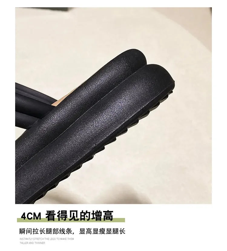 Designer Shoes Woman 2025 Slippers Casual Pantofle Low Platform Female Beach Luxury Summer New Sabot Slides Fabric Scandals Rome