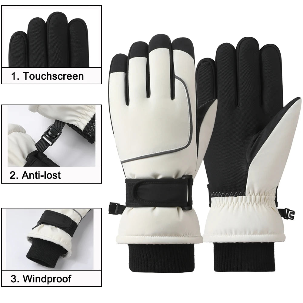 Winter Gloves for Men Women, Waterproof Thermal Snow Ski Gloves Outdoor - Work, Hiking, Skiing, Running, Biking, Riding Glove