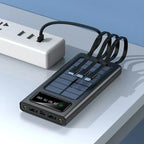 Solar Power Bank Large Capacity Spare Battery Fast Charging Portable Power Banks 20000mAh Auxiliary Batteries Outdoor