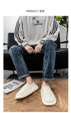 Slippers for Men Add Velvet Heel Covering Non-Slip Wear-resistant Waterproof Couple Women Home Shoes Shoes for Men Warm New