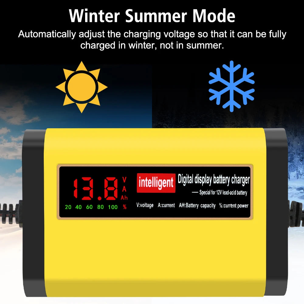 3 Stages Lead Acid AGM GEL Battery-chargers Car Battery Charger Car Accessories