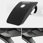 Bluetooth 5.0 Handsfree Car Kit Hifi Speaker 2W Wireless Audio Receiver MP3 Music Player Noise Cancelling Sun Visor Clip