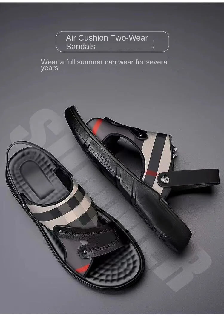 High-end Men's Sandals New Summer Sandals Men's Wear-Resistant Non-slip Soft Sole Outdoor Dual-purpose Sandals