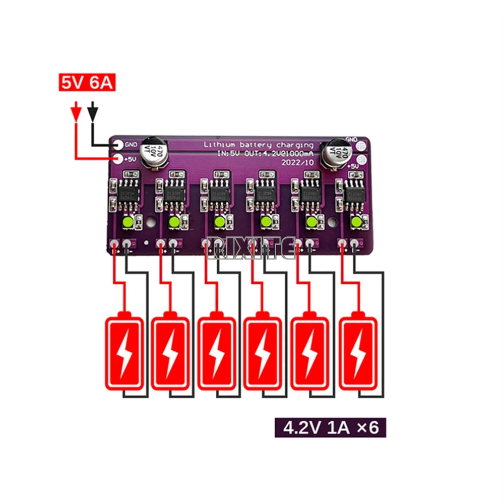 Charging Module PCB Circuit Board Charger Array 5V Input For 18650 4.2V Lithium Battery Electric Scooter Accessories