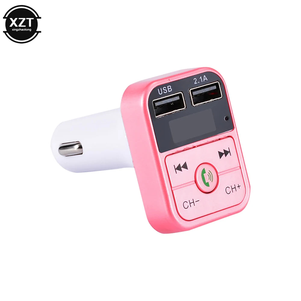 Handsfree Car Kit Wireless Bluetooth-compatible 5.0 FM Transmitter LCD MP3 Player Car Accessories Dual USB Charger FM Modulator