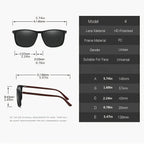 Sports Sunglasses for Men Polarized Comfortable Wear Square Sun Glasses Male Light Weight Eyewear Accessory with Origina UV400