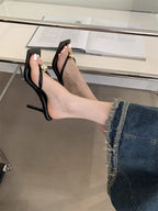 Women High Heels Slippers Designer Heeled Sandals Elegant Shoes Woman Summer 2025 Trend Fashion Fliop Flops Casual Slides Mujer