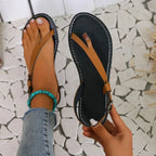 Women Sandals 2025 New Summer Shoes for Women Open Toe Casual  Flip Flops Woman Sandals Buckle Strap Soft Bottom Ladies Shoes