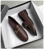 Womens Shoes Flats Loafers Ladies Fashion Leather Brand Sneakers Womens Designer Flat Ladies Shoes Woman Luxury Female Footwear