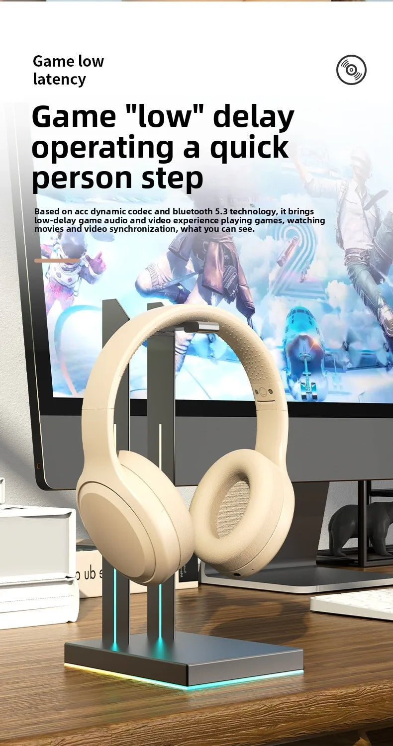 Wireless Bluetooth Headphones Over Ear HIFI Stereo Headsets Noise Reduction Sports Gaming Earphones Music Player with Mic gifts