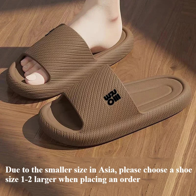 Summer Fashion Slippers Men Shoes Comfortable Slippers For Men Home Flat Sandals Flip Flops Couples Bathroom Indoor Slides