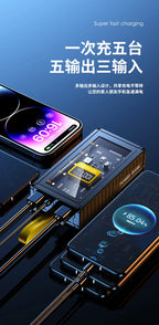 PowerBank 50000mAh 30000mAh 20000mAh Spare battery Portable Charger Mobile External Battery Fast charging For Camping iPhone