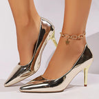 Women Patent Luxury Women High Heels 2024 New Sexy Pointed Toe Thin Heeled Party Shoes Woman Pumps Dress Shoes Zapatos De Mujer