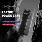 160W Power Bank 30000mah TFT Digital Display PD100W PD QC SCP PD80W+PD80W Laptop Phone Earphone Portable Two Way Fast Charging
