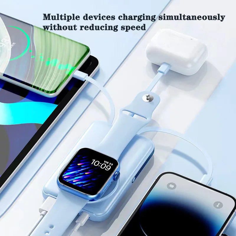 Wireless magnetic power bank 22.5W super fast charging 10000mAh suitable for watches, mobile power banks, lightweight and thin