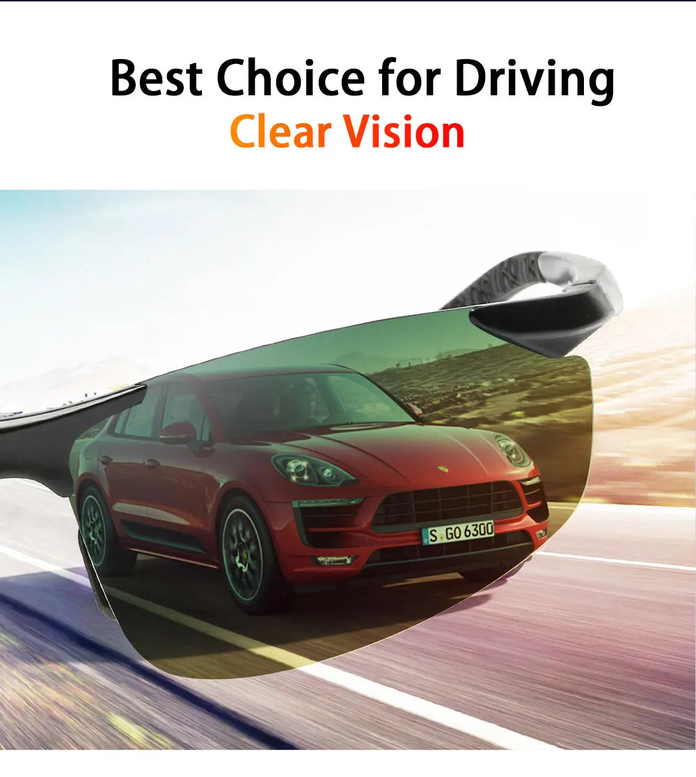 Fishing Sport Sunglasses Men Polarized UV400 Aluminum Rectangle Rimless Sun Glasses Photochromic Night Vision Eyewear