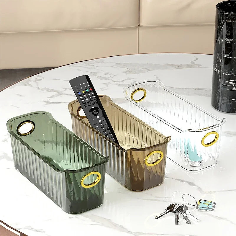 2 Pcs Cosmetics Box Desktop Storage Drawer Stackable Storage Box with Handle Makeup Organizers Basket Poatable Sundries  Rack