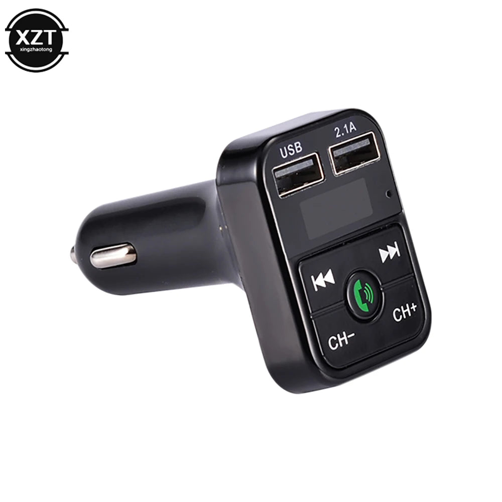 Car Handsfree Wireless Bluetooth-Compatible 5.0 FM Transmitter LCD MP3 Player Car Accessories Dual USB Charger FM Modulator
