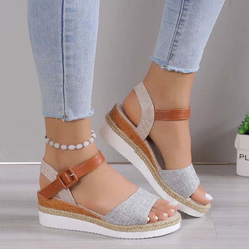 Summer Woman Sandals Shoes Soft Shoes Woman Elegant Sandals Woman Wedge Ladies Shoes Party Footwear Female Women Sandal