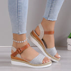 Summer Woman Sandals Shoes Soft Shoes Woman Elegant Sandals Woman Wedge Ladies Shoes Party Footwear Female Women Sandal
